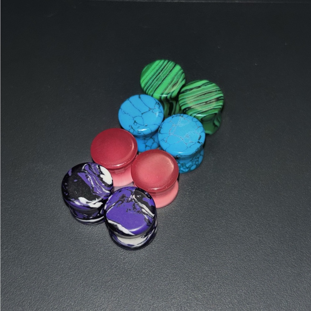 10mm Stone Ear Tunnels SET